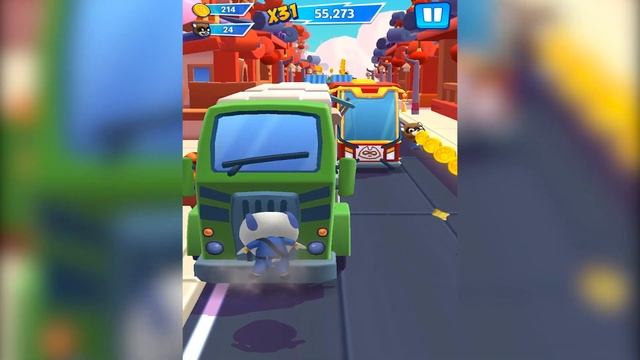 Говорящий Том ПОГОНЯ ГЕРОЕВ #2 Talking Tom Hero Dash лучше Бег за золотом? Игра по мультику смотреть онлайн