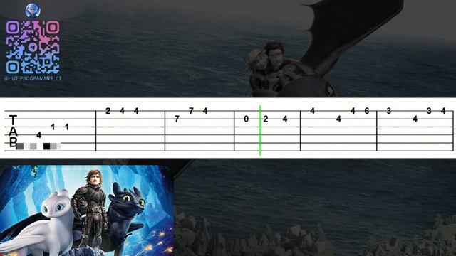 🎸 Как приручить дракона: Романтический полёт  - Guitar Tutorial Ⓜ️