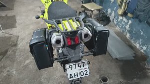 DUKE 300, установка боковых кофров