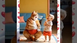 милое видео от нейросетей - дети, животные, хорошее настроение.mp4