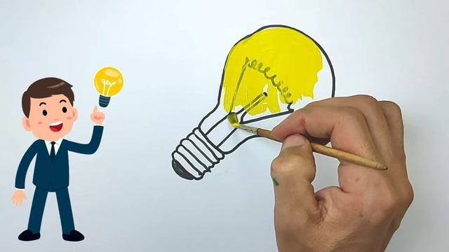 Bolalar uchun lampochka rasm chizish/Drawing light bulb for kids/Рисование лампочк?