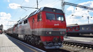 Тепловоз ТЭП70БС-255. Покатушки от Ползуново до 229км.