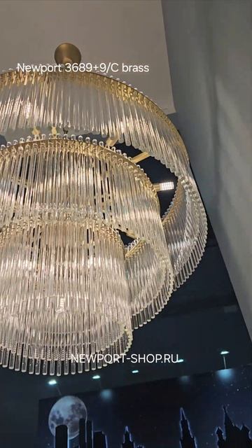Люстра Newport 3689+9/C brass смотреть онлайн