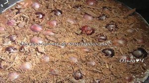 Шоколадный манник с крыжовником и вишней (в мульти)