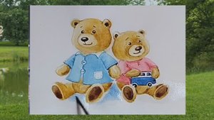 Плюшевые мишки. Рисунок акварелью / Акварель для начинающих