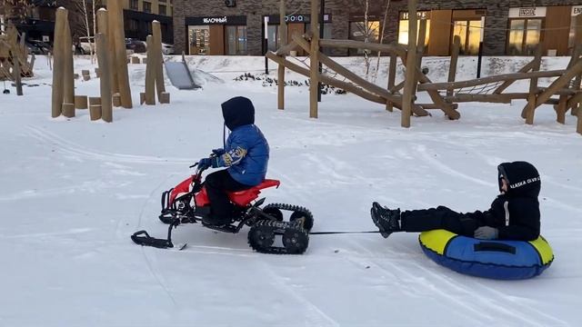 Акция на детский электрический снегоход Eco Koleso K1 #элек? смотреть онлайн