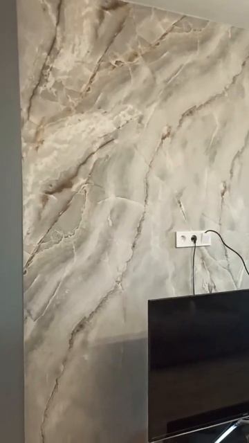 Гибкий мрамор Оникс серый #дизайнинтерьера #стройка #о смотреть онлайн