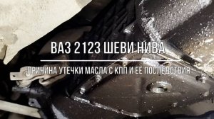 ВАЗ 2123 Chevrolet Niva. Одна из причин утечки масла с коробки передач и её последствия