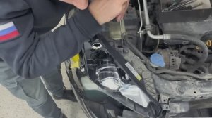 Замена линз Nissan Qashqai J10 - установка Bi Led линз