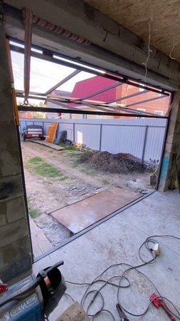 Тест автоматики для складных самодельных ворот.