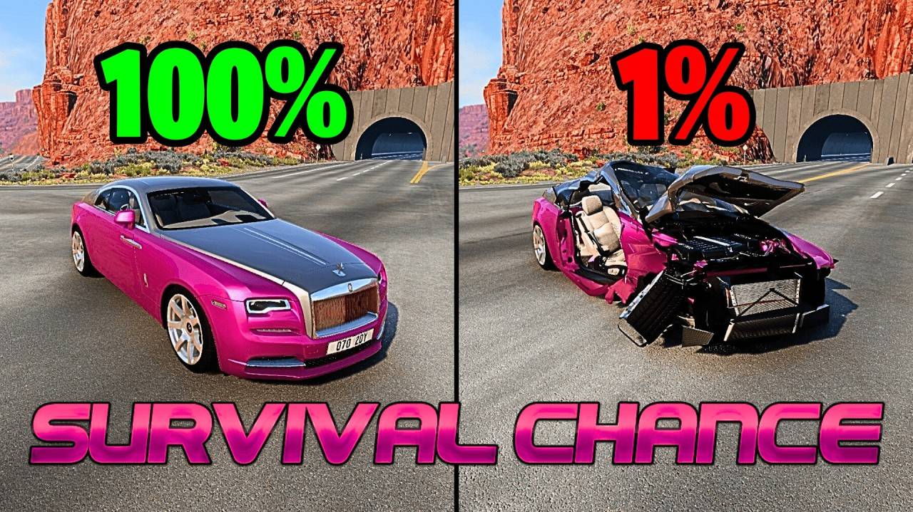 Реалистичные аварии с шансом на выживание #95 😱|BeamNG.Drive| Бименджи Драйв