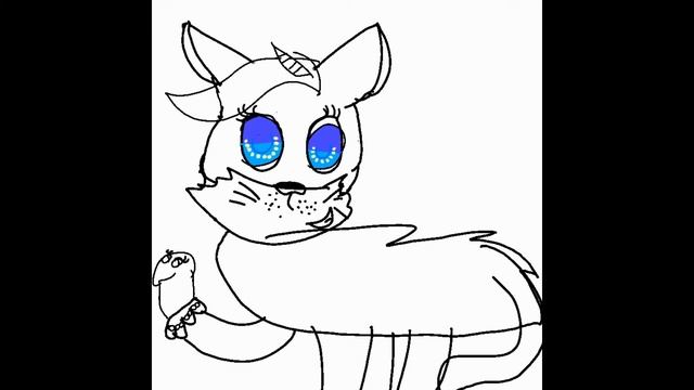 Рисунок кошка с Мистер Носочка. Picture Cat with Mister Sock