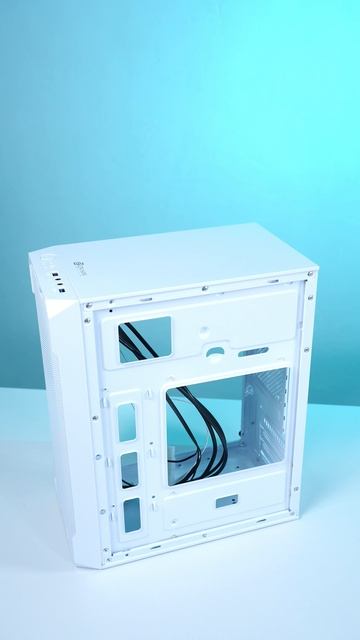 Корпус mATX Oklick OCC-MN302F, Mini-Tower, без БП, белый