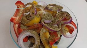 Запеченные овощи в духовке: баклажан, кабачок, перец с