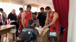 Взвешивание борцов до 125 кг. 17 августа 2024 г.