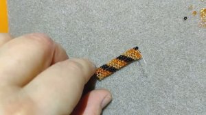 Учимся плести полосатые жгуты БИСЕРОМ Мастер класс Мозаичное плетение Одна техника два вида жгута МК