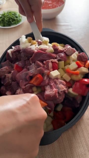 Мясо с овощами в духовке #вкуснополезно