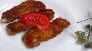 Пангасиус в хлебно-чесночной панировке