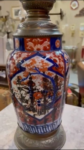 Старинная масляная лампа в стиле имари 🔹22000₽ #антикб? смотреть онлайн
