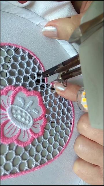 Мозаичная сетка в ришелье. Мастер клас. #ришелье #embroidery смотреть онлайн