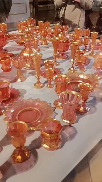 Уникальный двухслойны РОЗОВЫЙ хрусталь Царский серви смотреть онлайн