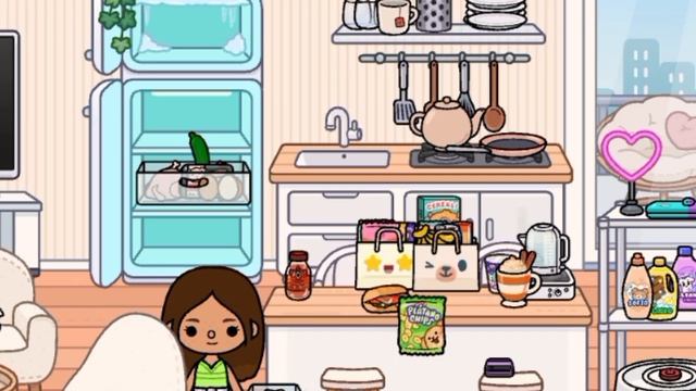 обустраиваем холодильник🍮🧋//тока бока//toca life World //toca смотреть онлайн