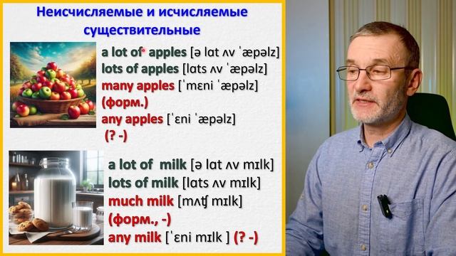 A1, урок 33. Еда, напитки, исчисляемые и неисчисляемые су?