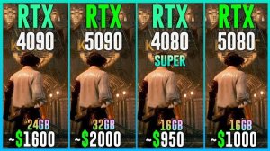 RTX 4090 vs RTX 5090 vs RTX 4080 SUPER vs RTX 5080 - Test in 25 Games