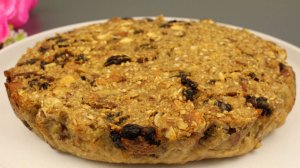 Овсяно-яблочный пирог. Без сахара! Без муки! Без масла!