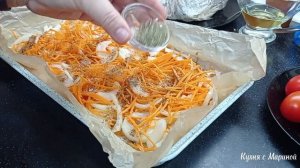 "Хек с рисом и овощами в духовке: сочное и сытное блюдо