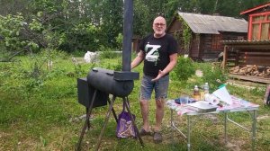 Свинина в смокере с МОП соусом.