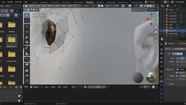 Создание персонажа в blender ретопология головы #3d #blander #3?