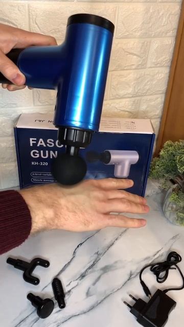 Портативний ручний масажер пістолет для тіла Fascial Gun KH- смотреть онлайн