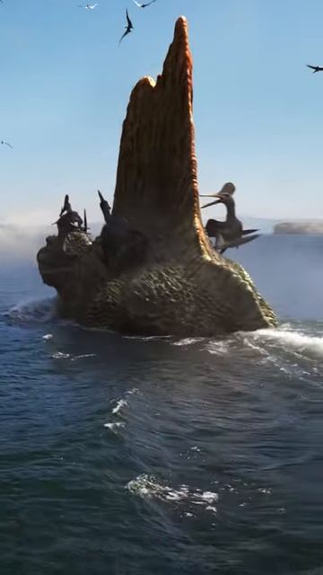 🎬 Спинозавр с птерозаврами в море. Палеонтология. Динозавры. смотреть онлайн