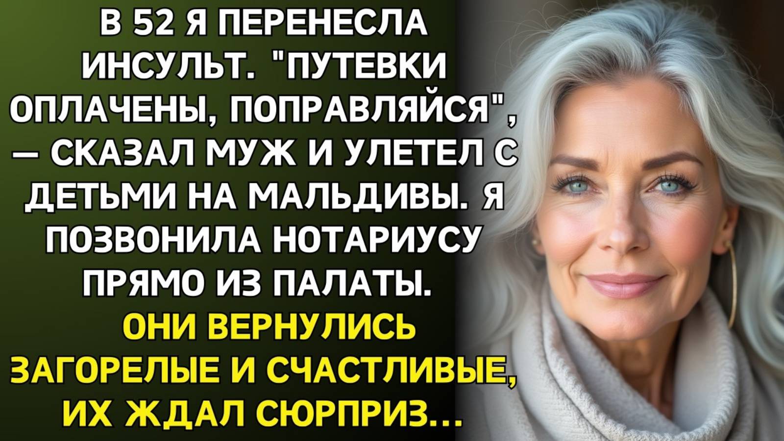 Истории из жизни. После моего инсульта муж с детьми Жизненные истории, Аудио рассказы слушать