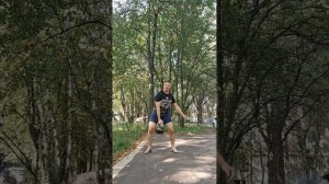 Жим гири 24 кг по длинному циклу 3' минуты с одной сменой