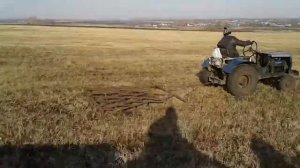 Самодельный трактор УД 25 С БОРОНАМИ