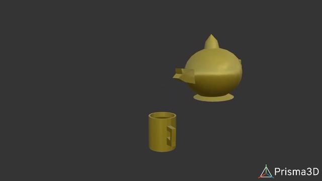 3д анимация как золотой чайник наливает чай в золотую ?