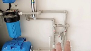 Монтаж системы умягчения с будущим переносом в колодец скважины