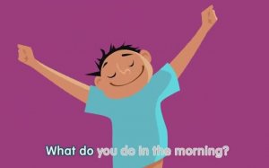 Английский для детей What Do You Do in the Morning