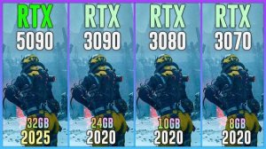 RTX 5090 vs RTX 3090 vs RTX 3080 vs RTX 3070 - Test in 25 Games