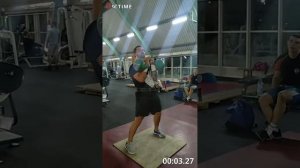 Выполнение норматива толчок двух гирь весом 24кг