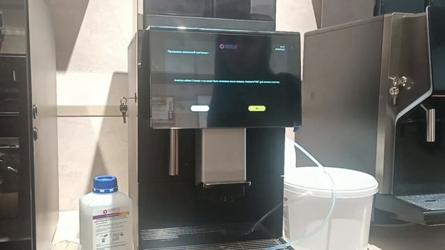 Чистка молочной системы на кофемашине Dr  coffee F100