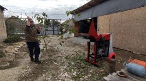 Садовый измельчитель веток из вала от фуганка