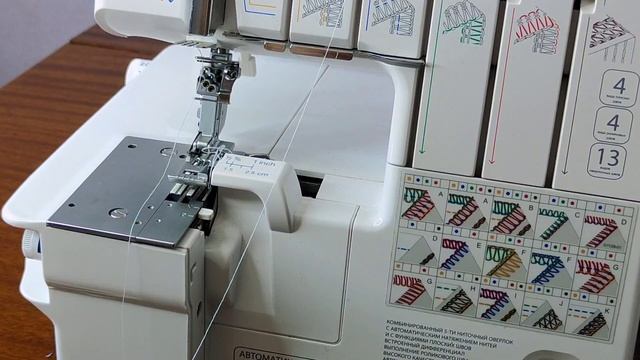 Коверлок Merrylock 5550А. Заправка коверлока. Обзор строчек. смотреть онлайн
