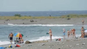 пляж на Птицефабрике,Пицунда