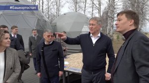 Салаватский район, строящийся глэмпинг-парк «Свободное дыхание». Апрель 2025 г.