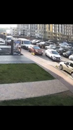 ЕХАЛ ПО ТРОТУАРУ: в ЖК "Яблоневые Сады" водитель ГАЗели решил что тротуар - это проезжая часть.