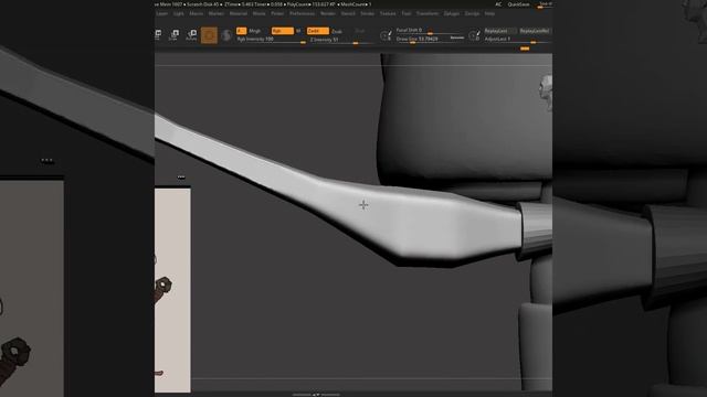 Моделирование лука #shorts #3d #characterdesign #zbrush #blender #3dmodeling #spee