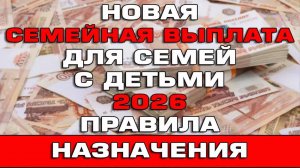 Новая семейная выплата для семей с детьми в 2026 году: правила назначения